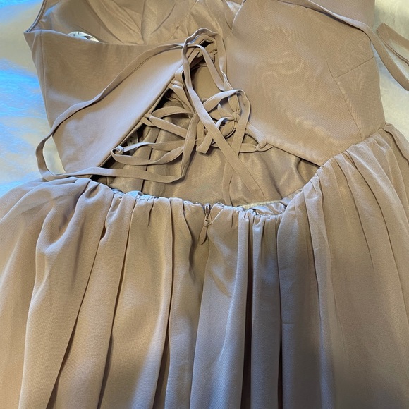 Taupe AZAZIE AAIDA Bridesmaid Dress - Picture 14 of 15